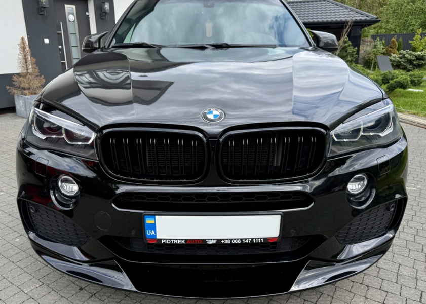 Решітка радіатора ніздрі BMW X5 F15 X6 F16 X5M F85 X6M F86 Подвійні Чорний глянець 601 фото