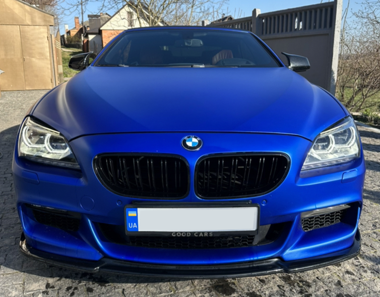 Решетка радиатора ноздри BMW F06 F12 F13 M6 Двойные Черный глянец (2012-2017) 8013 фото
