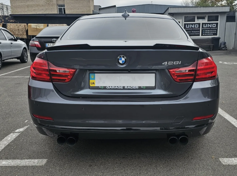 Спойлер для BMW F32 (Стиль M4) Черный Глянец 1271 фото