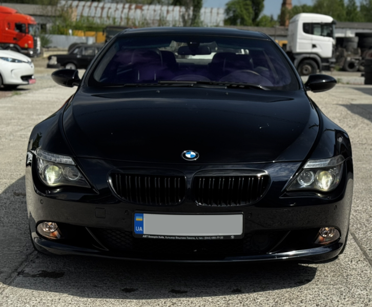 Решітка радіатора ніздрі BMW E63 E64 Подвійні Чорний глянець (2006-2010) 8014 фото