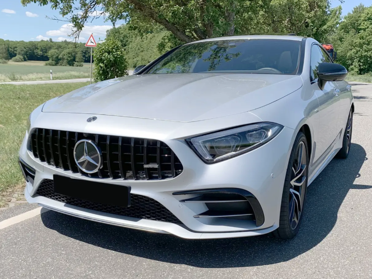 Решетка радиатора на Mercedes CLS-Class C257 (Стиль GT Panamericana) Черная  MB-C257182 фото