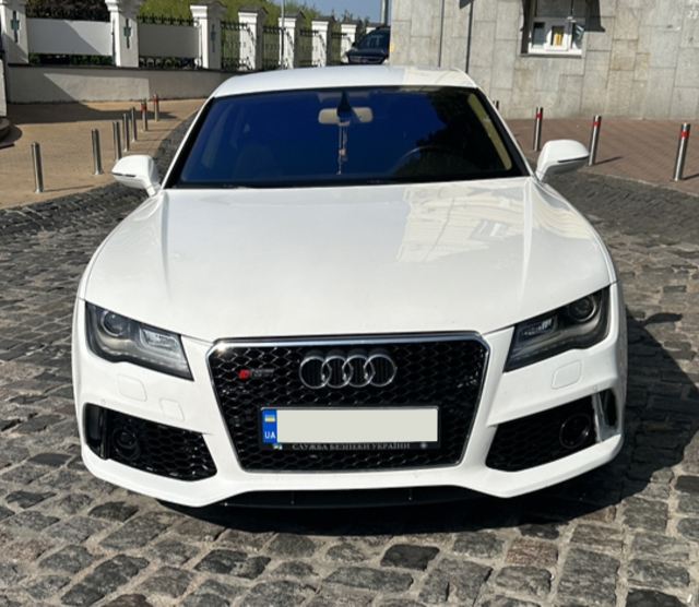 Решітка радіатора на Audi A7 4G (Стиль RS7) Чорна з хромом A7-RS122 фото