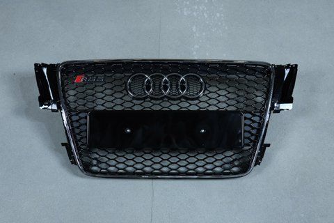 Решітка радіатора на Audi A5 8T (Стиль RS5) Чорна з хромом A5-RS104 фото