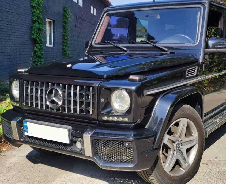 Решетка радиатора на Mercedes G-Class W463 (Стиль GT) Черная с хромом MB-W4633 фото