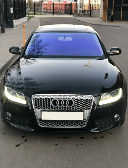 Решітка радіатора на Audi A5 8T (Стиль RS5) Сіра з хромом A5-RS102 фото