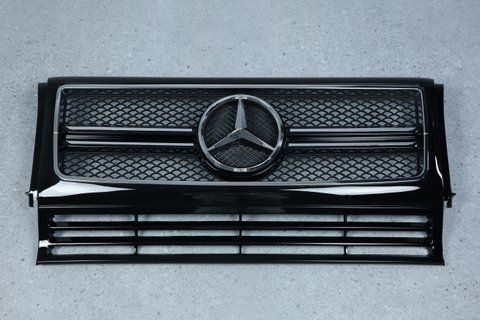 Решітка радіатора на Mercedes G-Class W463 (Стиль AMG) Чорна з хромом MB-W4632 фото