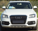 Решітки переднього бампера на Audi Q5 8R (Стиль SQ5) Чорні з хромом під парктроніки Q5-S0164 фото 3
