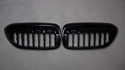 Решітка радіатора ніздрі BMW G30 G31 M5 F90 Diamond Black (2017-2020)  BMW-G301726 фото