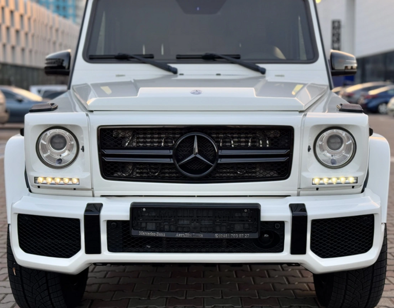 Решітка радіатора на Mercedes G-Class W463 (Стиль AMG) Чорна  MB-W4637 фото