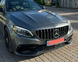Решітка радіатора на Mercedes C-Class W205 (Стиль GT) (без місця під камеру) Чорна з хромом MB-W205193 фото 2