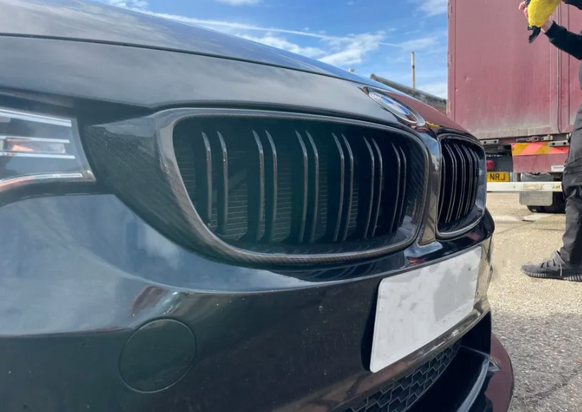Карбонова решітка радіатора ніздрі BMW F32 F33 F36 M3 F80 M4 F82 F83 Подвійні (2013-2020) 4589 фото
