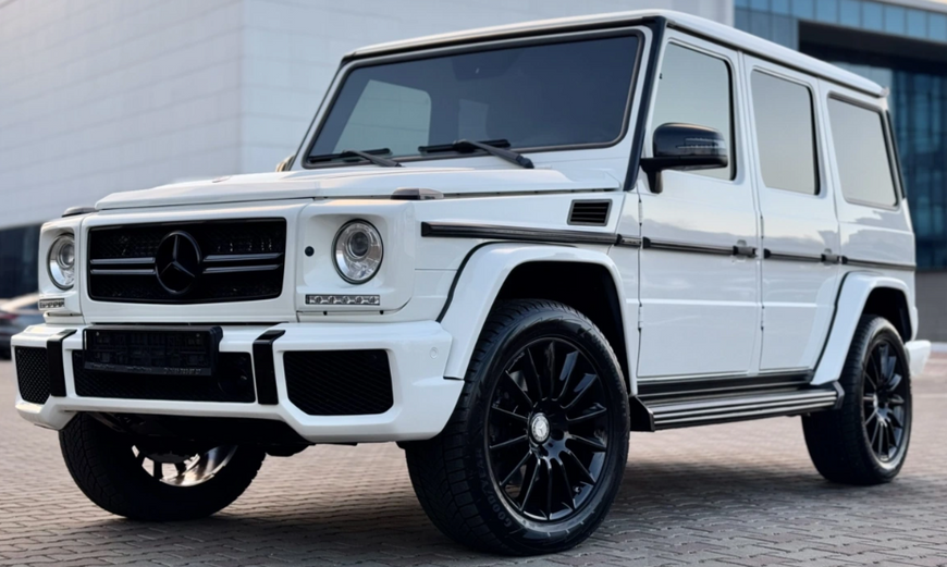 Решітка радіатора на Mercedes G-Class W463 (Стиль AMG) Чорна  MB-W4637 фото
