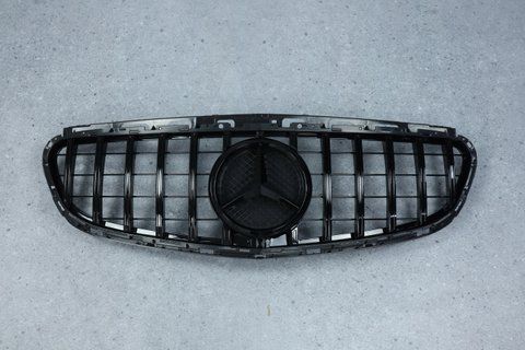 Решітка радіатора на Mercedes E-class W212 (Стиль GT) Чорна MB-W212153 фото