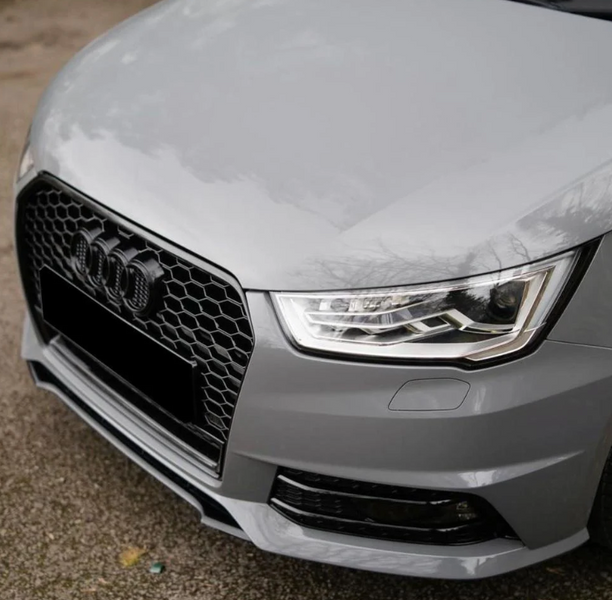 Решітка радіатора на Audi A1 (Стиль RS) Чорний глянець A1-RS171 фото