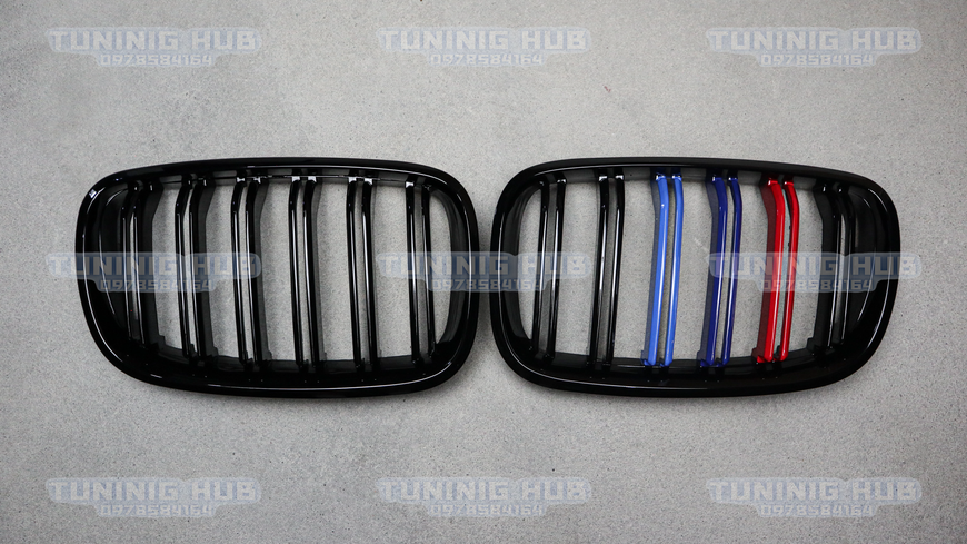 Решетка радиатора ноздри BMW E70 E71 Двойные M-Color Глянец (2007-2013) 8022 фото