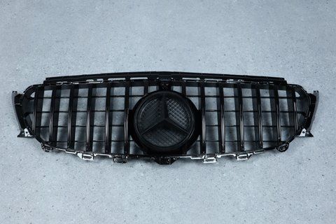 Решетка радиатора на Mercedes E-class W213 (Стиль GT) Черная MB-W213174 фото