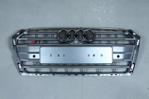 Решетка радиатора на Audi A5 B9 (Стиль S-Line S5 ) Серая с хромом A5-S183 фото