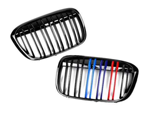 Решетка радиатора ноздри BMW X1 F48 Двойные M-Color глянец (2015-2019) 8019 фото