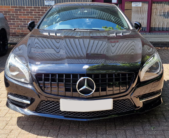 Решітка радіатора на Mercedes SL-Class R231 (Стиль GT) Чорний глянець MB-R23132 фото