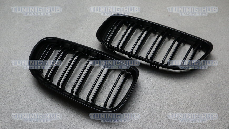 Решетка радиатора ноздри BMW E90 E91 Двойные Черный Мат (2008-2012) BMW-E90082 фото