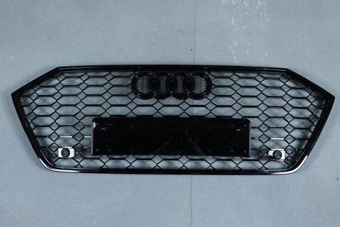 Решітка радіатора на Audi A7 C8 (Стиль RS7) Чорний глянець A7-RS7C8192 фото