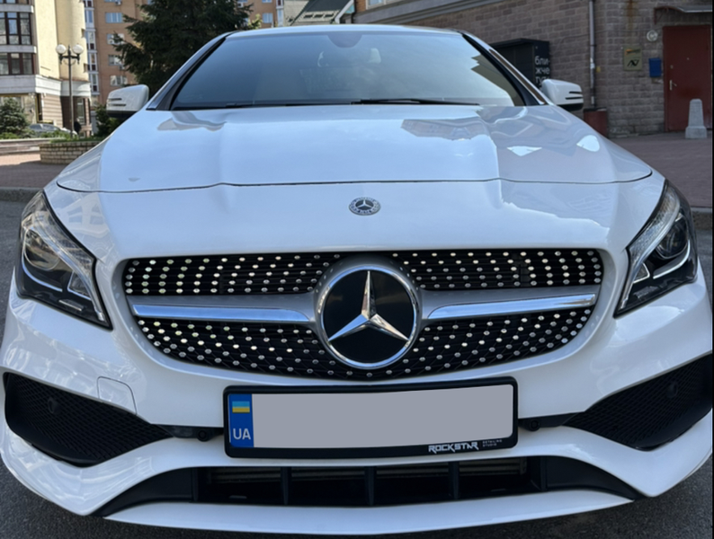 Решітка радіатора на Mercedes CLA-Class C117 (Стиль Diamond) Сіра з хромом MB-W117154 фото