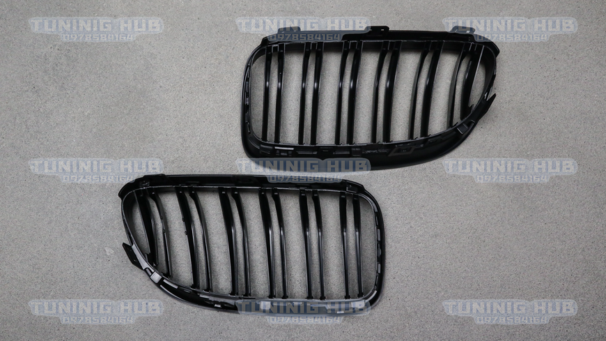 Решітка радіатора ніздрі BMW E92 E93 Подвійні Чорний Мат (2010-2013) BMW-E921020 фото