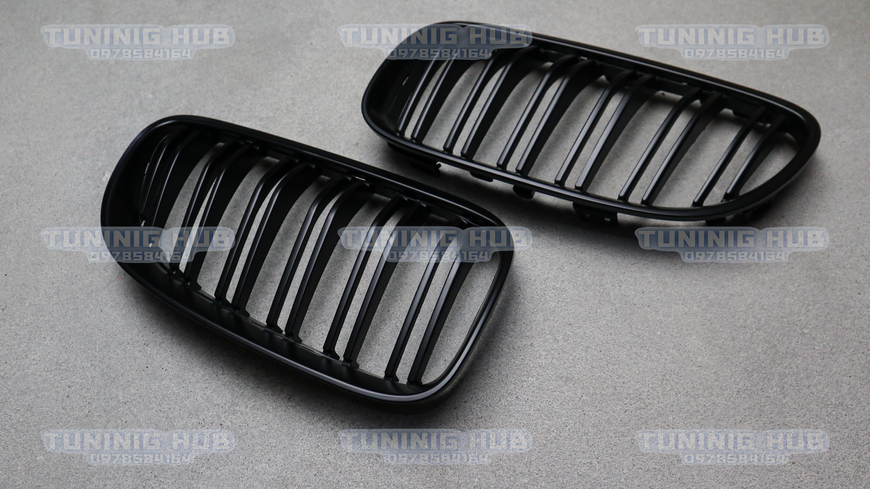 Решітка радіатора ніздрі BMW E92 E93 Подвійні Чорний Мат (2010-2013) BMW-E921020 фото